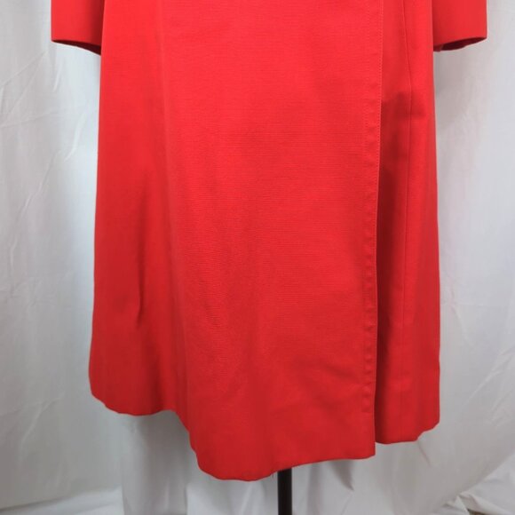 Vintage Aquascutum Red Trench Coat Small Double Breast - Picture 4 of 12